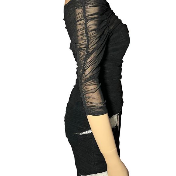 Foley + Corinna black Tulle Dress fitted - Picture 6 of 12